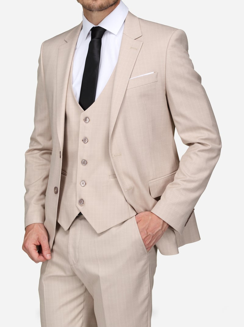 Costume 3 pièces Beige - Kiabi
