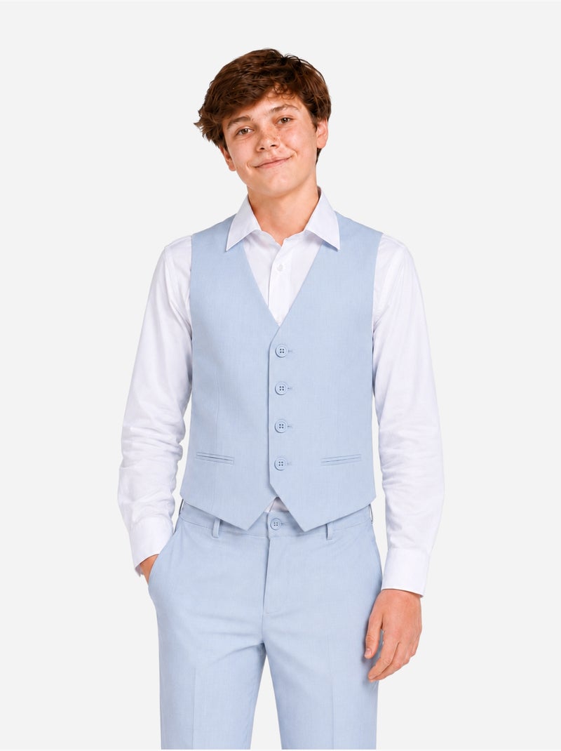 Costume 3 pièces Bleu ciel - Kiabi