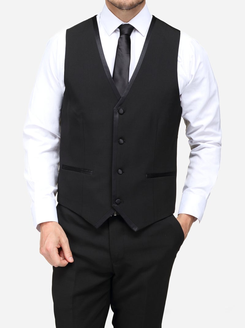 Costume 3 pièces col chale - Torrente Noir - Kiabi