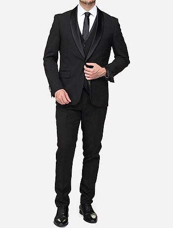 Costume 3 pièces col chale