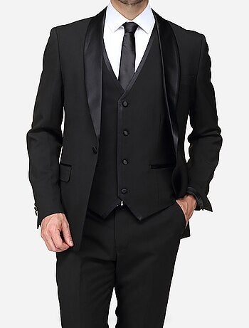 Costume 3 pièces col chale