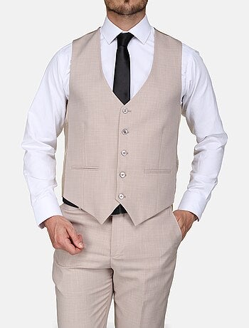 Costume 3 pièces col pointe