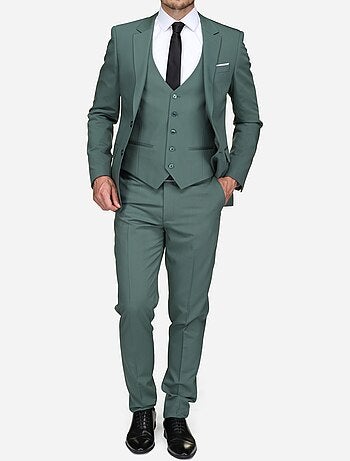 Costume 3 pièces col pointe