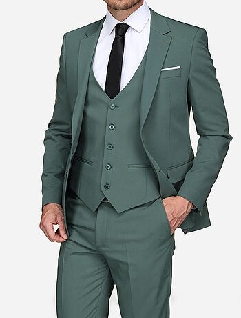 Costume 3 pièces col pointe