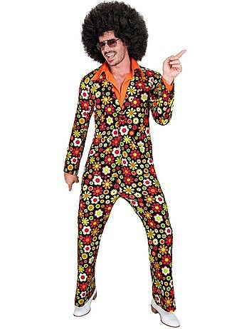 Costume années 60 Fleurs sombres