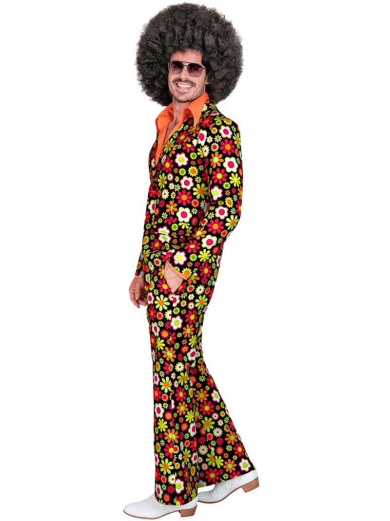 Costume années 60 Fleurs sombres Multicolore - Kiabi
