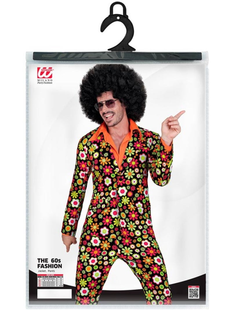 Costume années 60 Fleurs sombres Multicolore - Kiabi