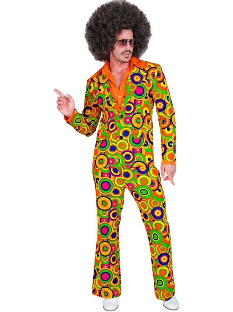 Costume années 70 à cercles jaunes Multicolore - Kiabi