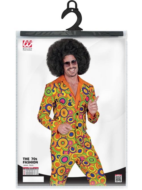 Costume années 70 à cercles jaunes - Kiabi