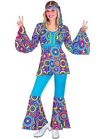 Costume années 70 à pattes d'éléphant