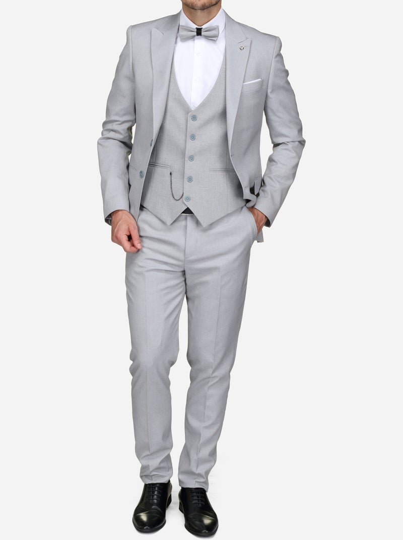 Costume Bill Tornade 2 pièces cintré Gris - Kiabi