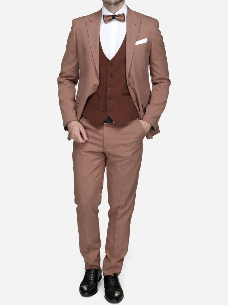 Costume Bill Tornade 2 pièces cintré Marron - Kiabi