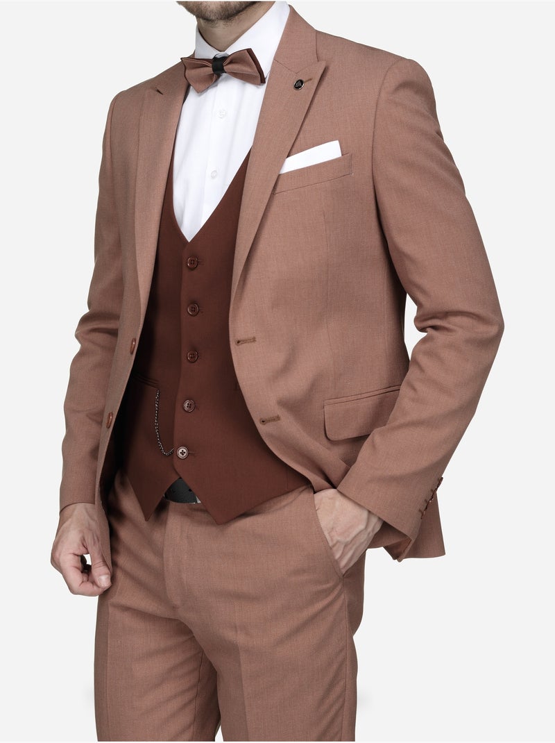Costume Bill Tornade 2 pièces cintré Marron - Kiabi