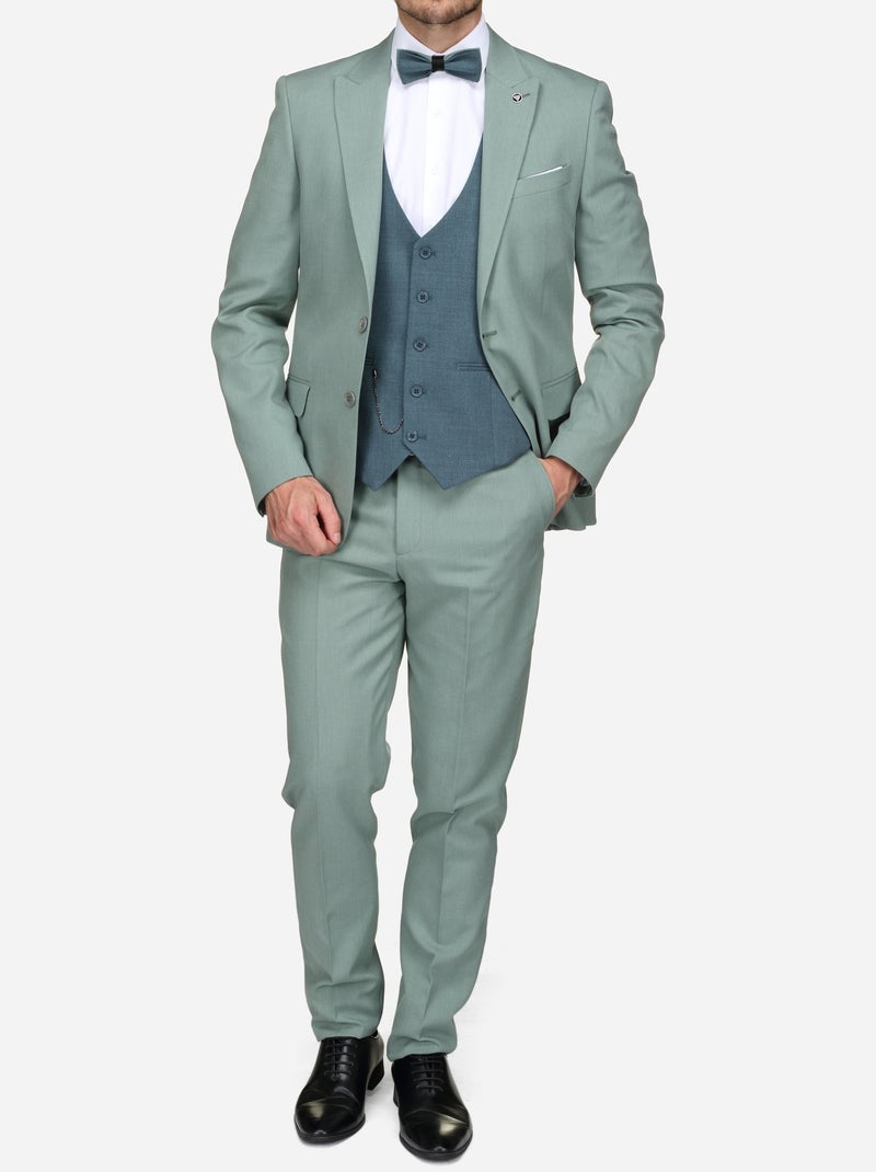 Costume Bill Tornade 2 pièces cintré Vert - Kiabi