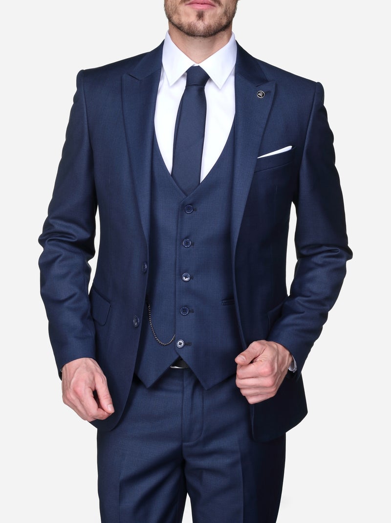 Costume Bill Tornade fil à fil trois pièces Bleu foncé - Kiabi