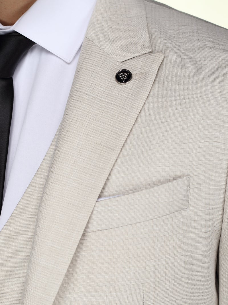 Costume Bill Tornade fil à fil trois pièces Ecru - Kiabi