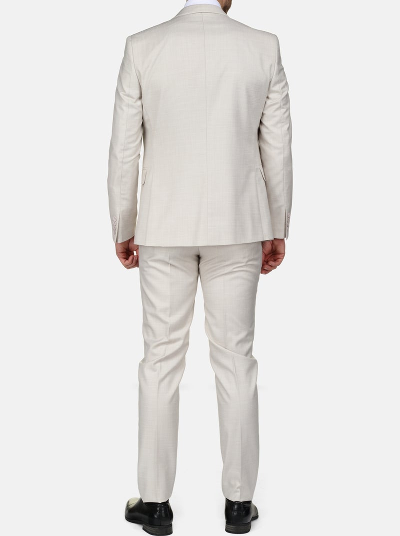 Costume Bill Tornade fil à fil trois pièces Ecru - Kiabi