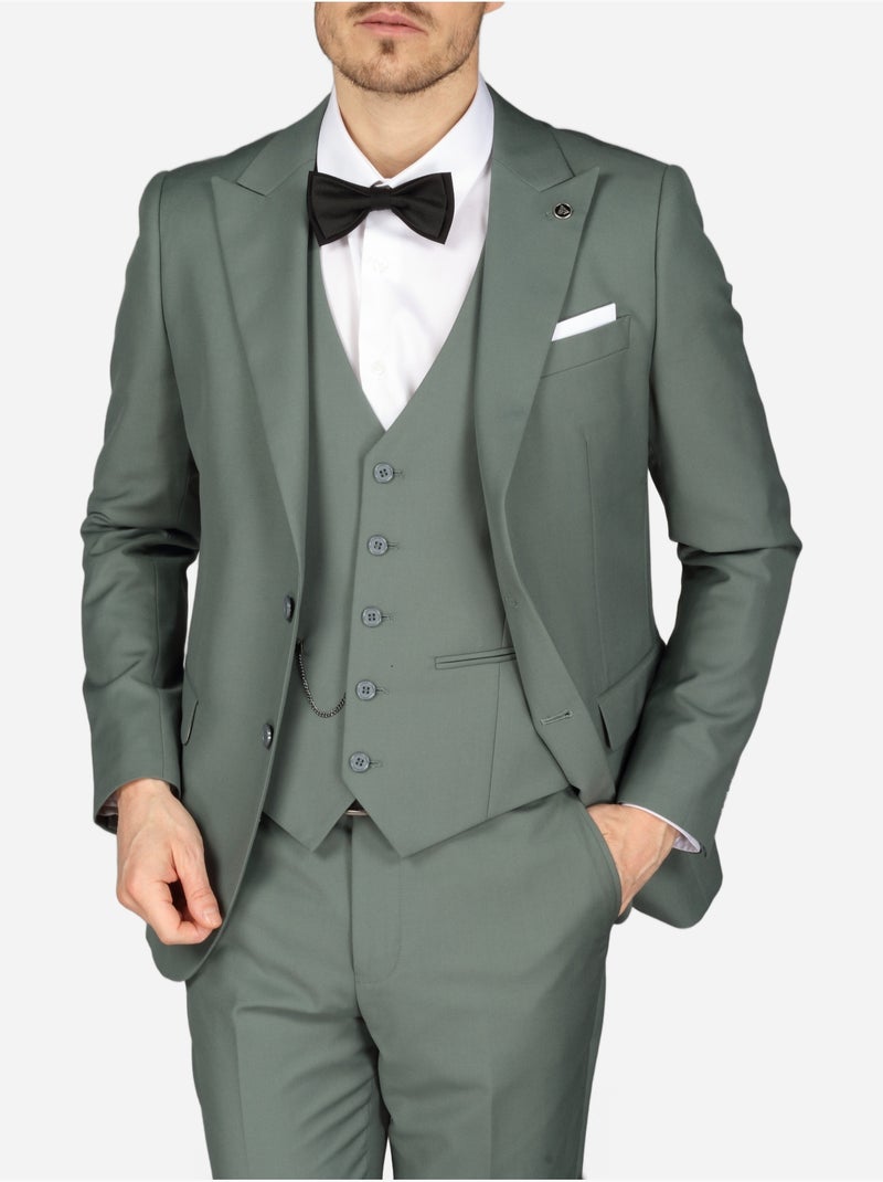 Costume Bill Tornade london uni 3 pièces Vert - Kiabi