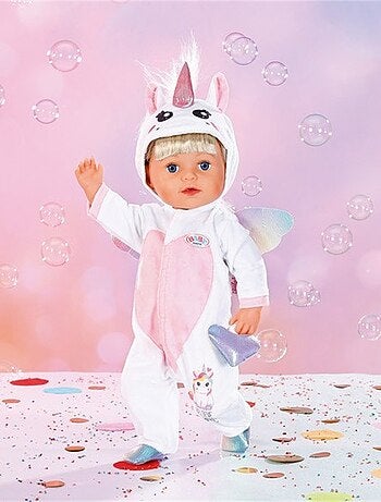 Costume câlin licorne pour poupée de 43cm