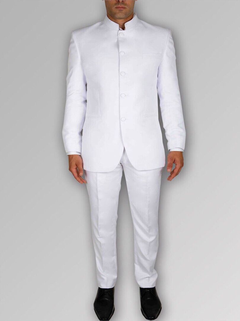 Costume col mao Kebello Blanc Blanc - Kiabi
