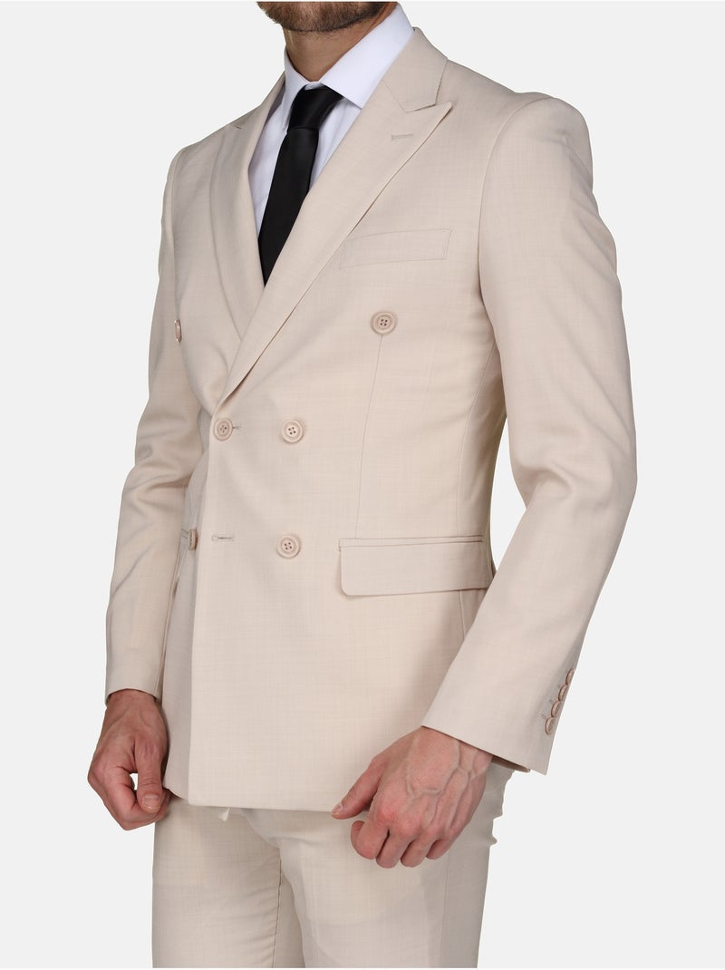 Costume croisé deux pièces Marron - Kiabi
