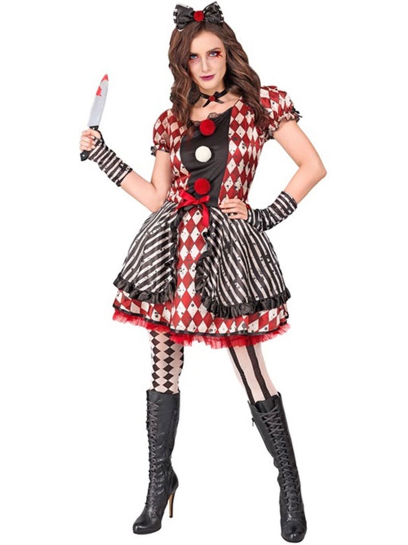 Costume d'arlequin sinistre Multicolore - Kiabi
