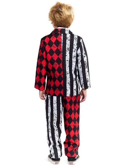 Costume de bouffon sinistre à rayures et losanges - Kiabi