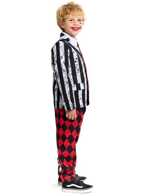 Costume de bouffon sinistre à rayures et losanges - Kiabi