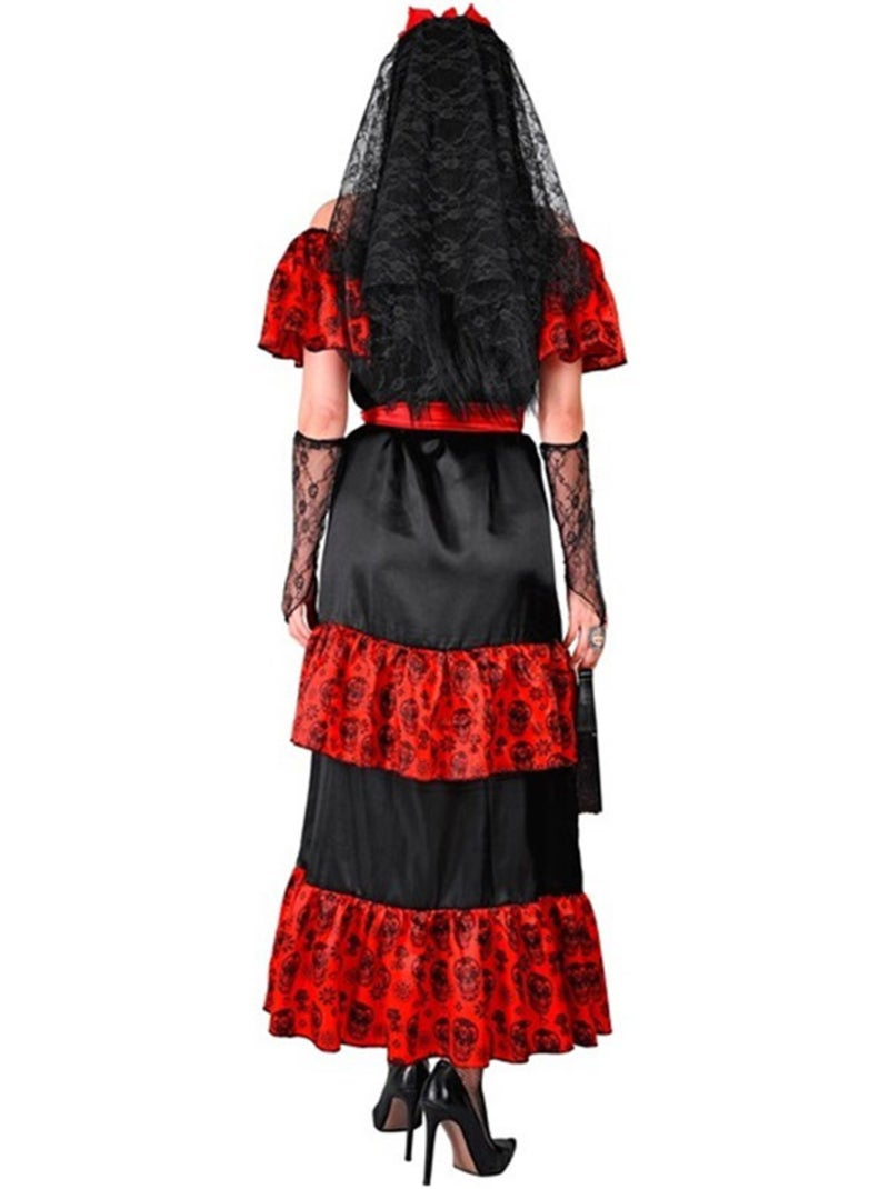 Costume de Catrina pour le Jour des Morts Multicolore - Kiabi