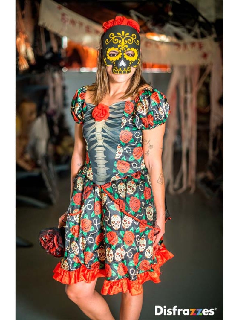 Costume de Catrina pour le Jour des Morts Multicolore - Kiabi