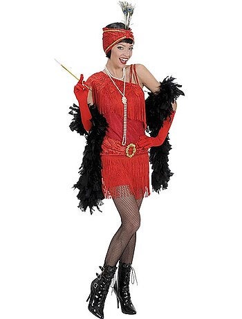 Costume de Charleston des années 1920 avec coiffe