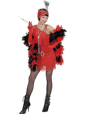 Costume de Charleston des années 1920 avec coiffe