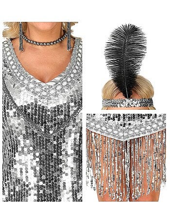 Costume de Charleston des années 1920 avec paillettes