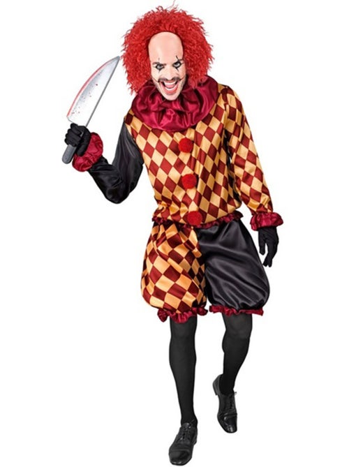 Costume de clown à carreaux macabre - Kiabi