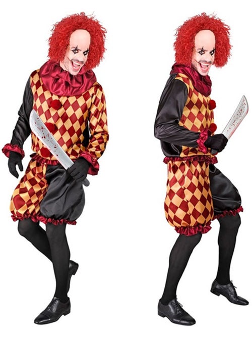Costume de clown à carreaux macabre - Kiabi