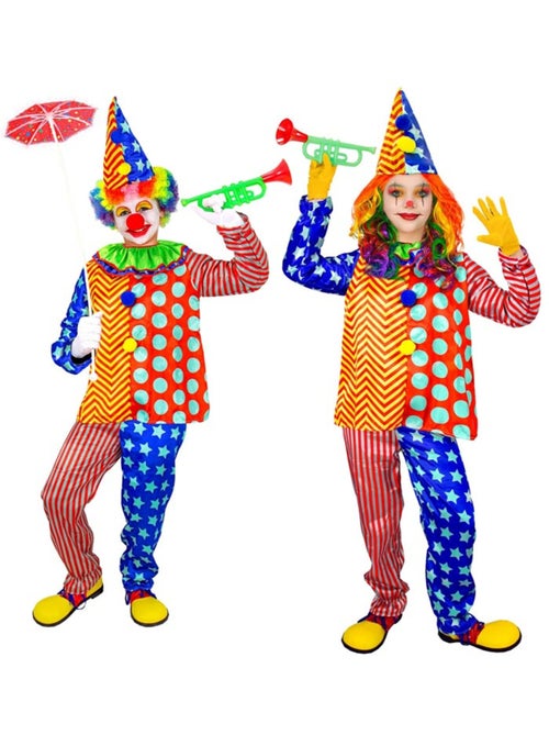 Costume de clown à rayures et à pois - Kiabi