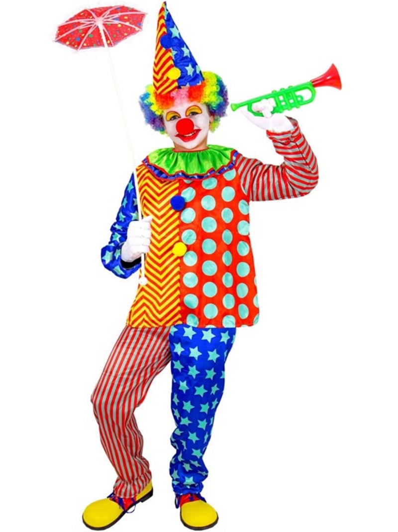 Costume de clown à rayures et à pois Multicolore - Kiabi