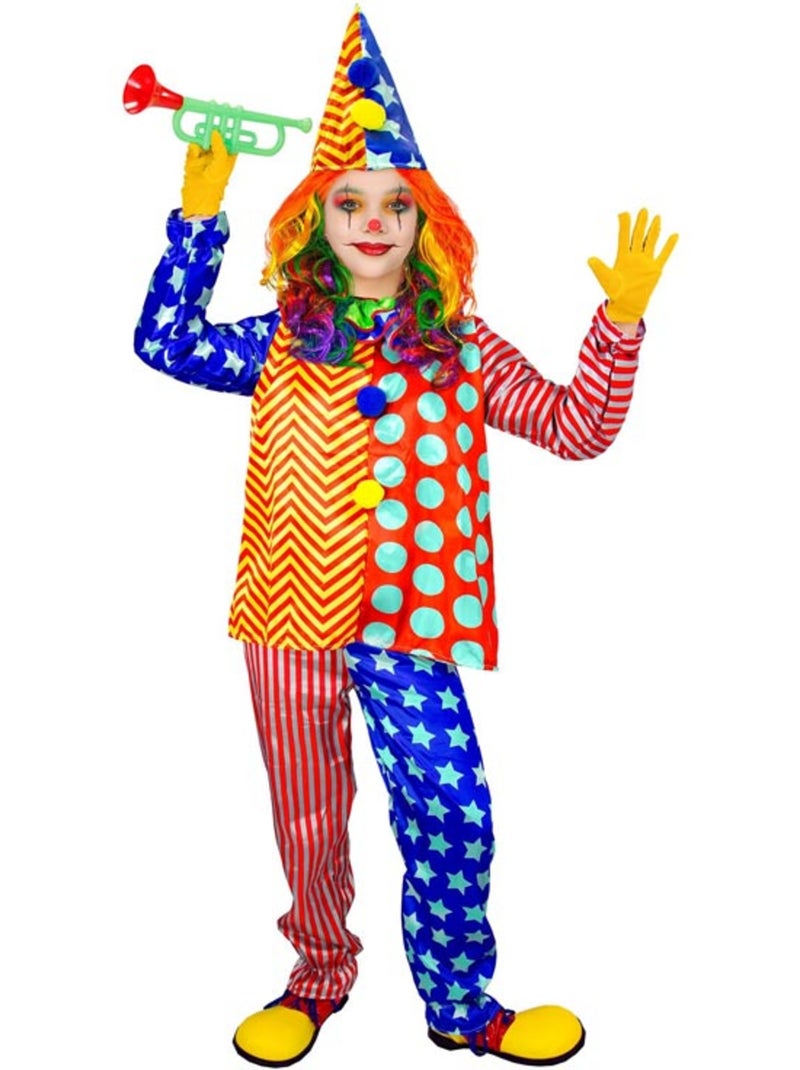 Costume de clown à rayures et à pois Multicolore - Kiabi