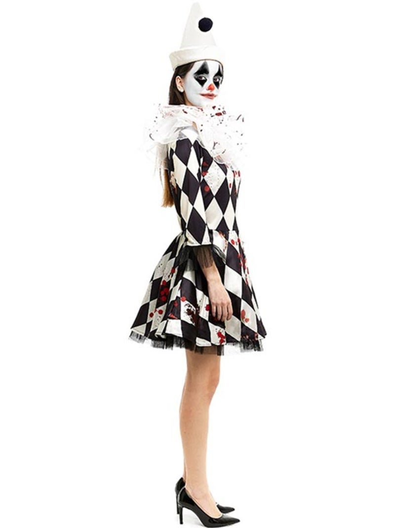 Costume de clown Pierrot tueur avec chapeau Multicolore - Kiabi