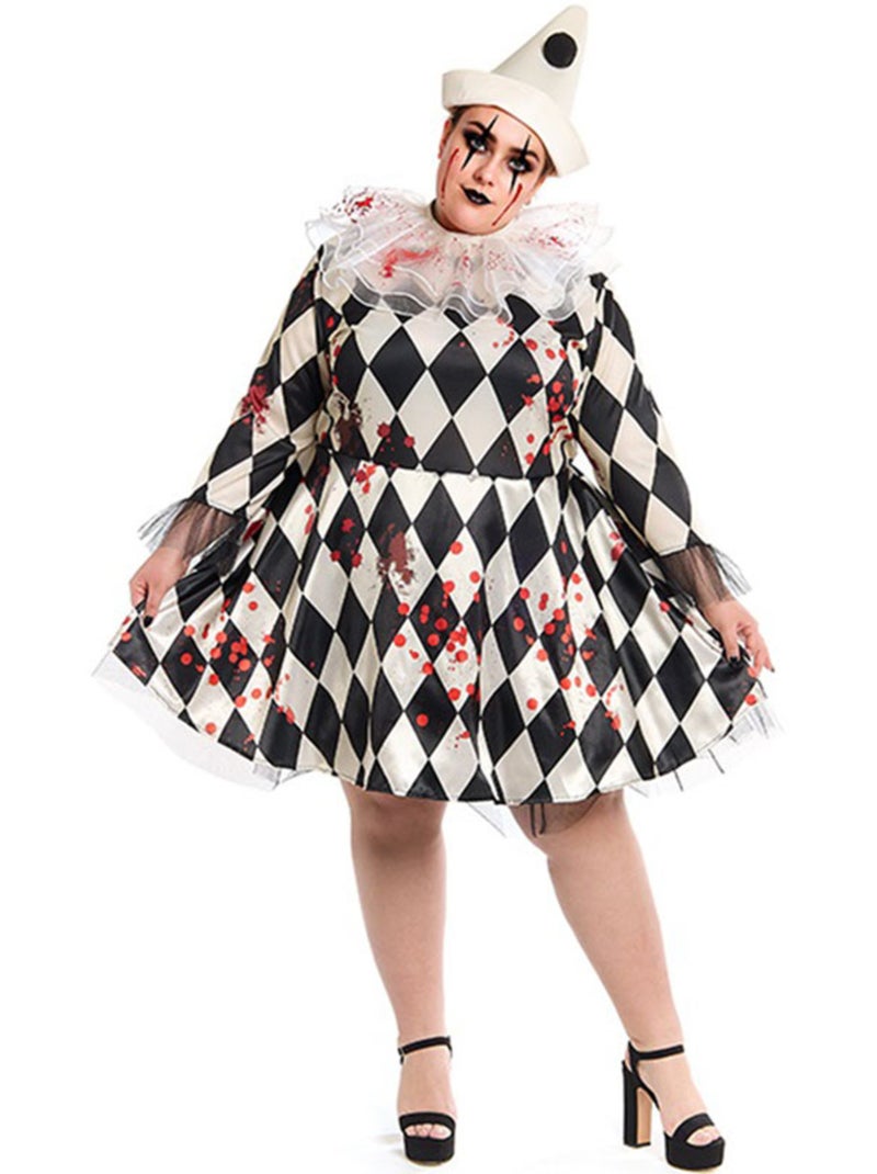 Costume de clown Pierrot tueur avec chapeau Multicolore - Kiabi