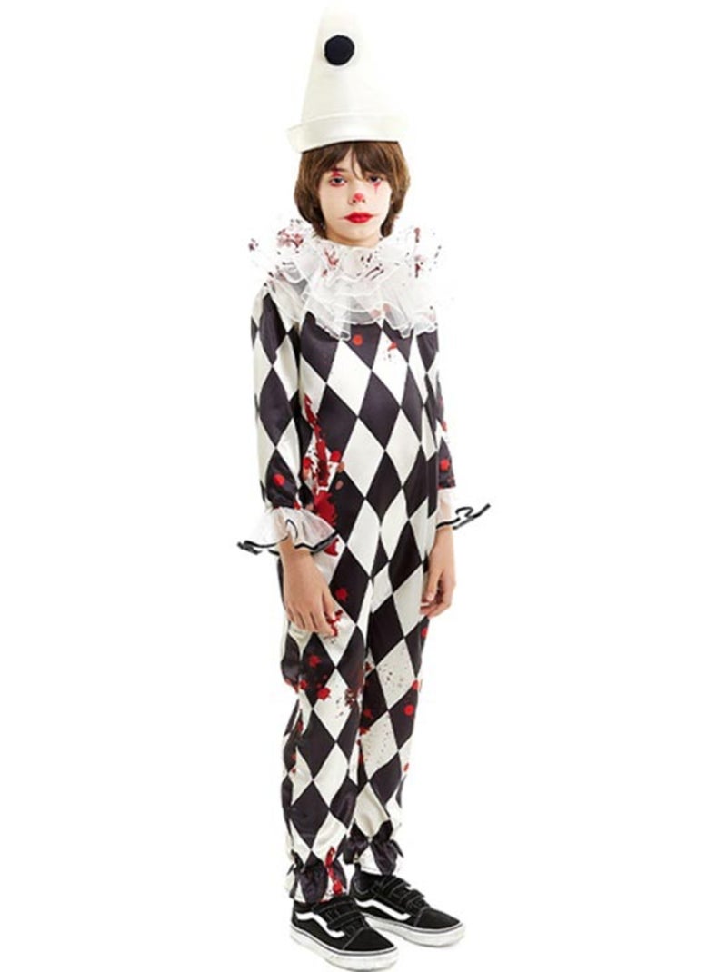 Costume de clown Pierrot tueur avec chapeau Multicolore - Kiabi