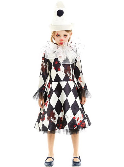Costume de clown Pierrot tueur avec chapeau - Kiabi