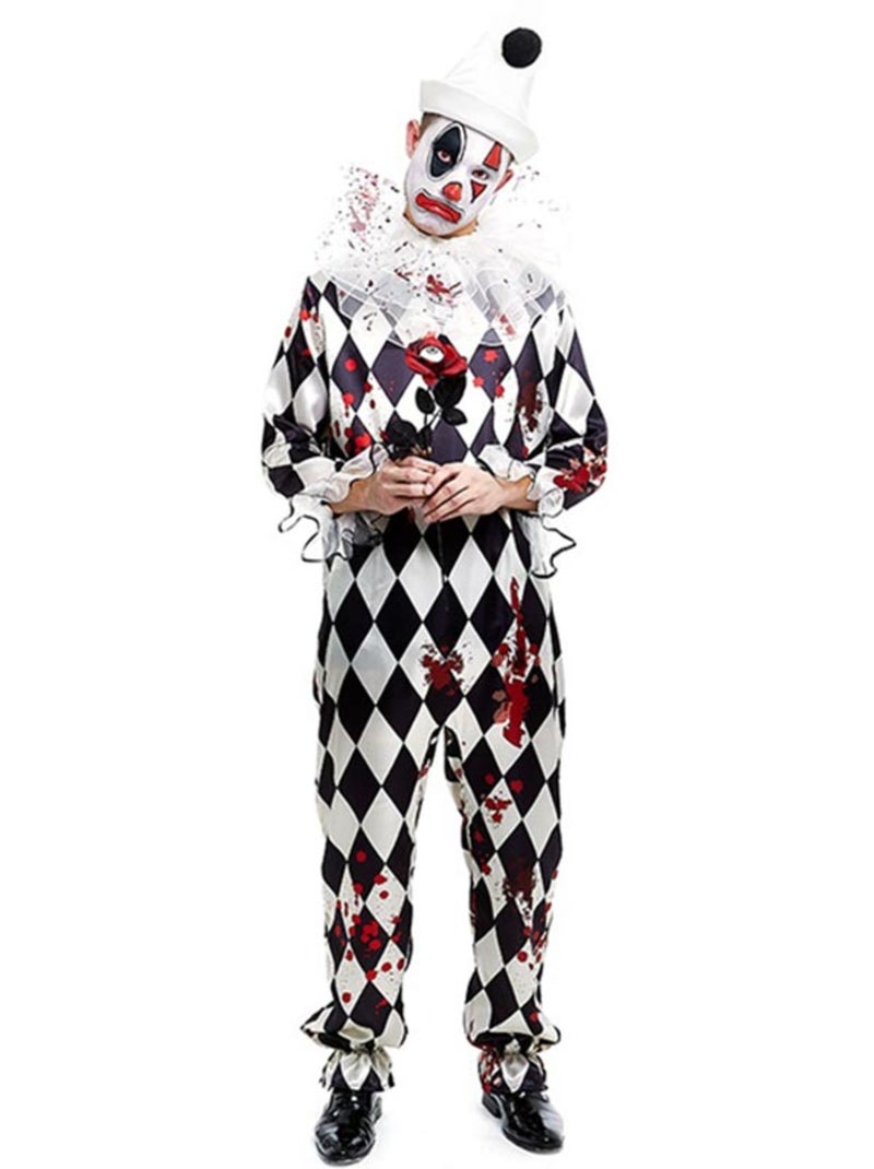 Costume de clown Pierrot tueur avec chapeau Multicolore - Kiabi