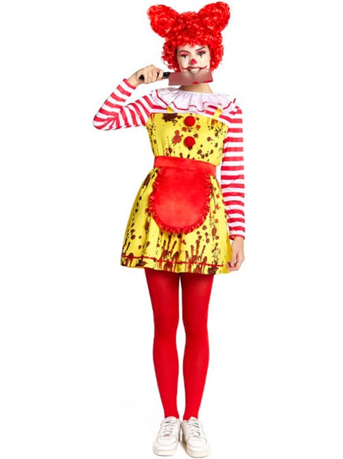 Costume de clown sadique en hamburger - Kiabi