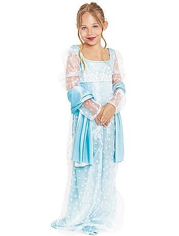 Costume de dame anglaise bleu clair