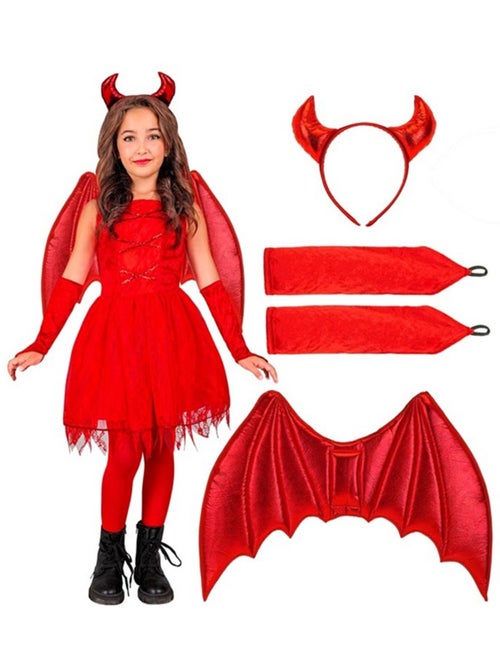 Costume de diable avec ailes et cornes - Kiabi
