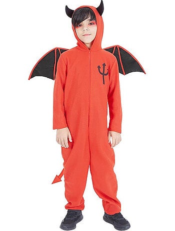 Costume de diable avec capuche et ailes