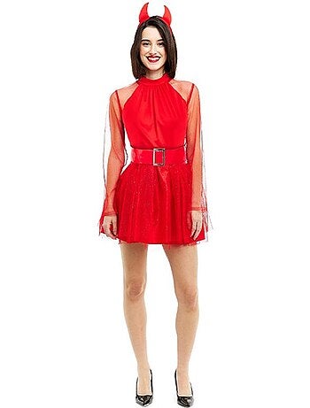 Costume de diable moderne avec bandeau et queue