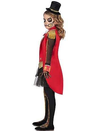 Costume de dompteur de lion squelette avec coiffe