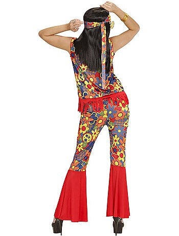 Costume de femme hippie avec ruban et médaillon